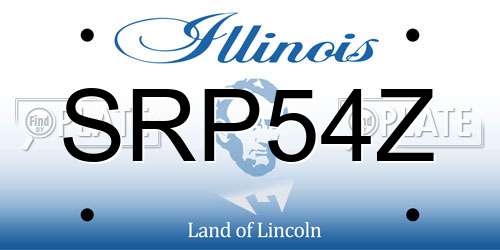 SRP54Z Illinois License Plate