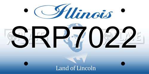 SRP7022 Illinois License Plate