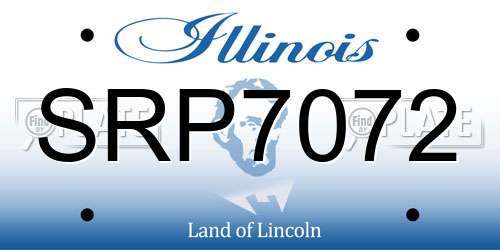 SRP7072 Illinois License Plate