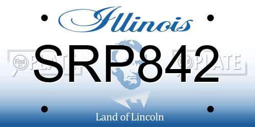 SRP842 Illinois License Plate