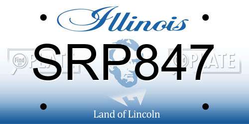 SRP847 Illinois License Plate