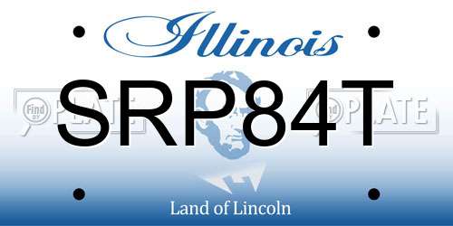 SRP84T Illinois License Plate