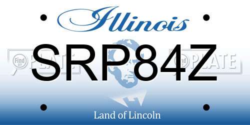 SRP84Z Illinois License Plate