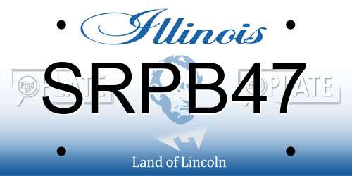 SRPB47 Illinois License Plate