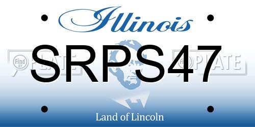 SRPS47 Illinois License Plate