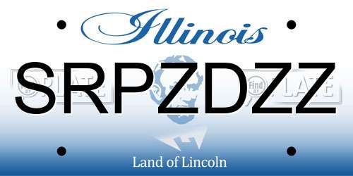 SRPZDZZ Illinois License Plate