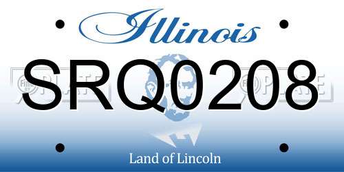 SRQ0208 Illinois License Plate