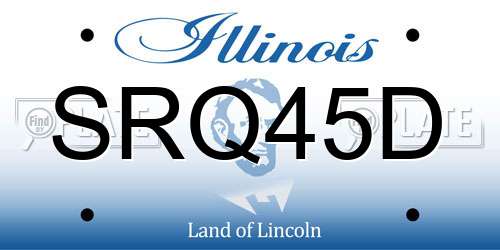 SRQ45D Illinois License Plate
