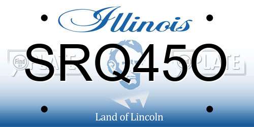 SRQ45O Illinois License Plate