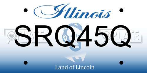 SRQ45Q Illinois License Plate