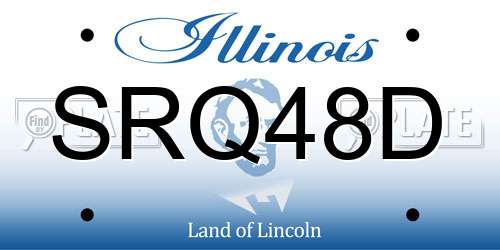 SRQ48D Illinois License Plate