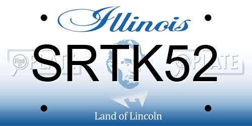 SRTK52 Illinois License Plate