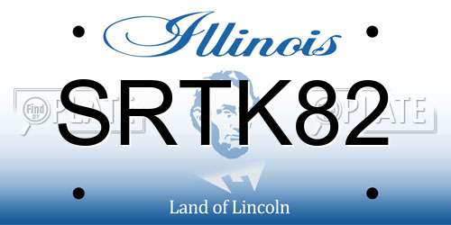 SRTK82 Illinois License Plate