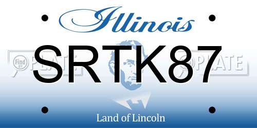 SRTK87 Illinois License Plate