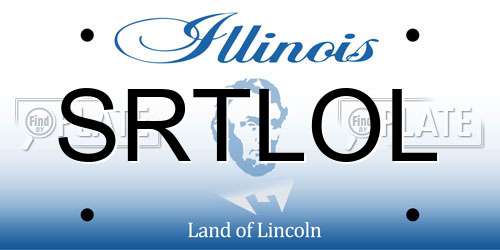 SRTLOL Illinois License Plate