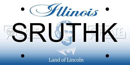 SRUTHK Illinois License Plate