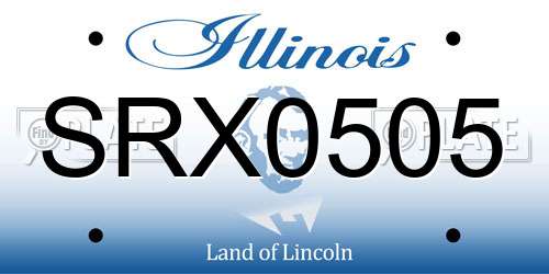 SRX0505 Illinois License Plate