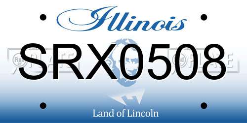 SRX0508 Illinois License Plate