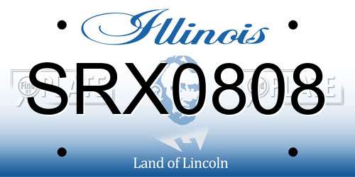 SRX0808 Illinois License Plate