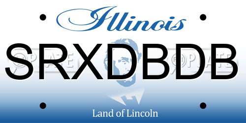 SRXDBDB Illinois License Plate