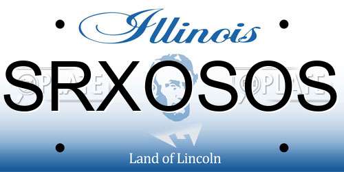 SRXOSOS Illinois License Plate