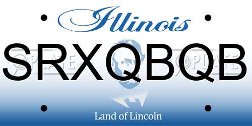SRXQBQB Illinois License Plate