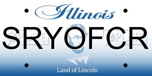SRYOFCR Illinois License Plate