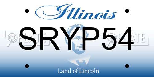 SRYP54 Illinois License Plate