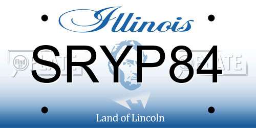 SRYP84 Illinois License Plate