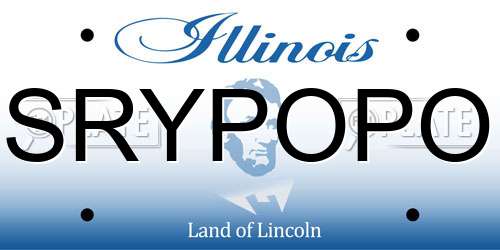 SRYPOPO Illinois License Plate