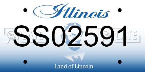 SS02591 Illinois License Plate