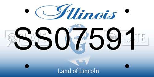 SS07591 Illinois License Plate