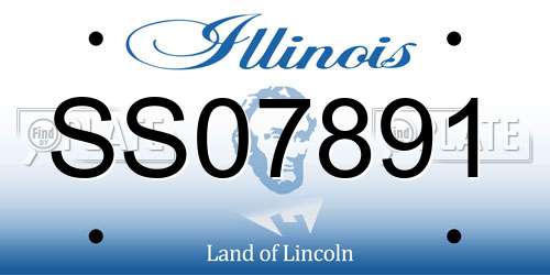 SS07891 Illinois License Plate