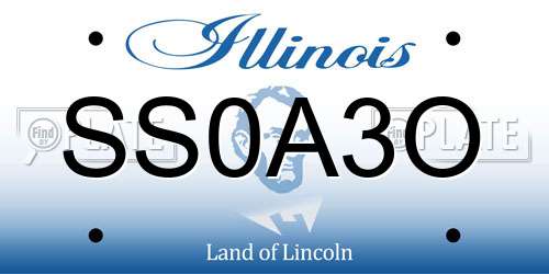 SS0A3O Illinois License Plate