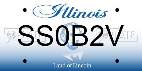 SS0B2V Illinois License Plate