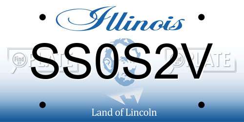 SS0S2V Illinois License Plate