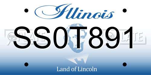 SS0T891 Illinois License Plate
