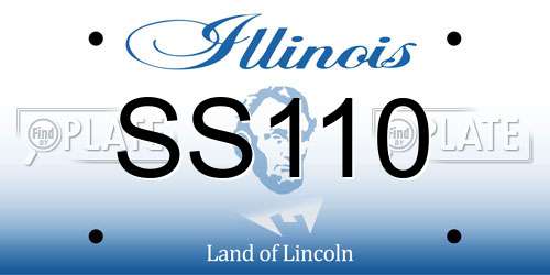 SS110 Illinois License Plate