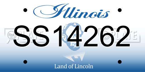 SS14262 Illinois License Plate
