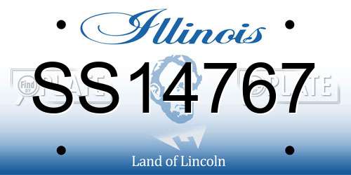 SS14767 Illinois License Plate