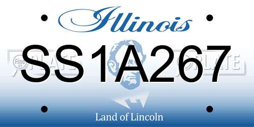 SS1A267 Illinois License Plate