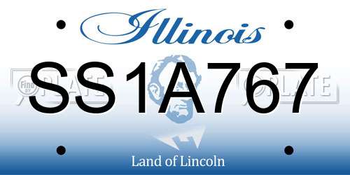 SS1A767 Illinois License Plate