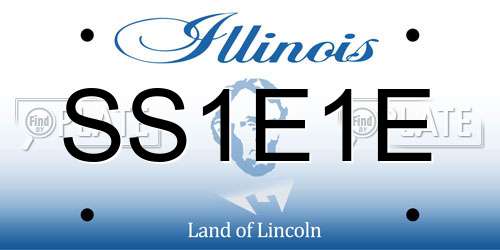 SS1E1E Illinois License Plate