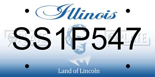 SS1P547 Illinois License Plate