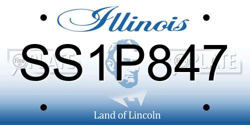 SS1P847 Illinois License Plate