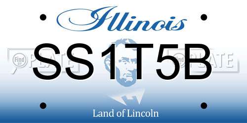 SS1T5B Illinois License Plate