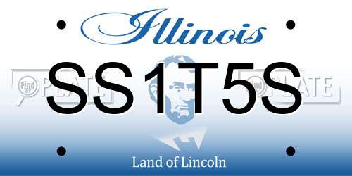 SS1T5S Illinois License Plate
