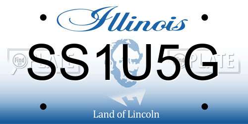 SS1U5G Illinois License Plate