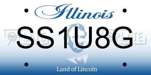 SS1U8G Illinois License Plate