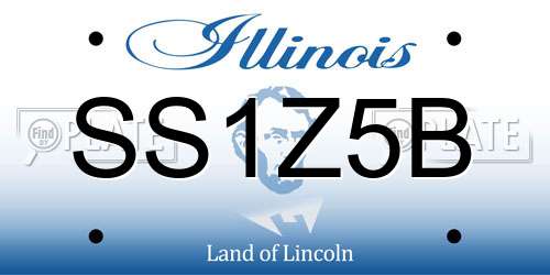 SS1Z5B Illinois License Plate